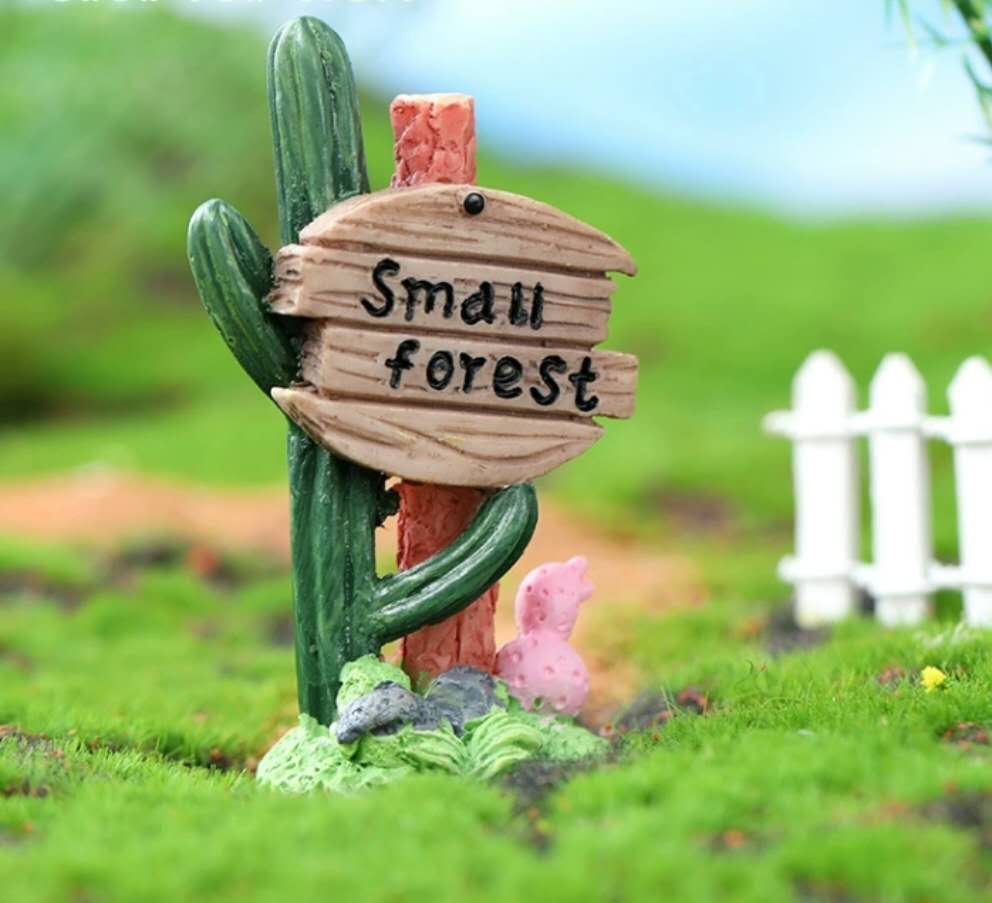 Fairy Garden Accessories Cactus Guideboard Road Sign