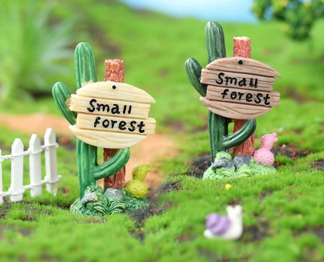 Fairy Garden Accessories Cactus Guideboard Road Sign