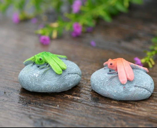 Fairy Garden Accessories Dragonfly On The Stone