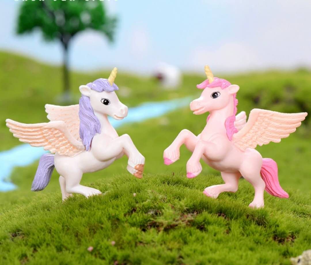 Fairy Garden Accessories Pink Unicorns Purple Unicorns
