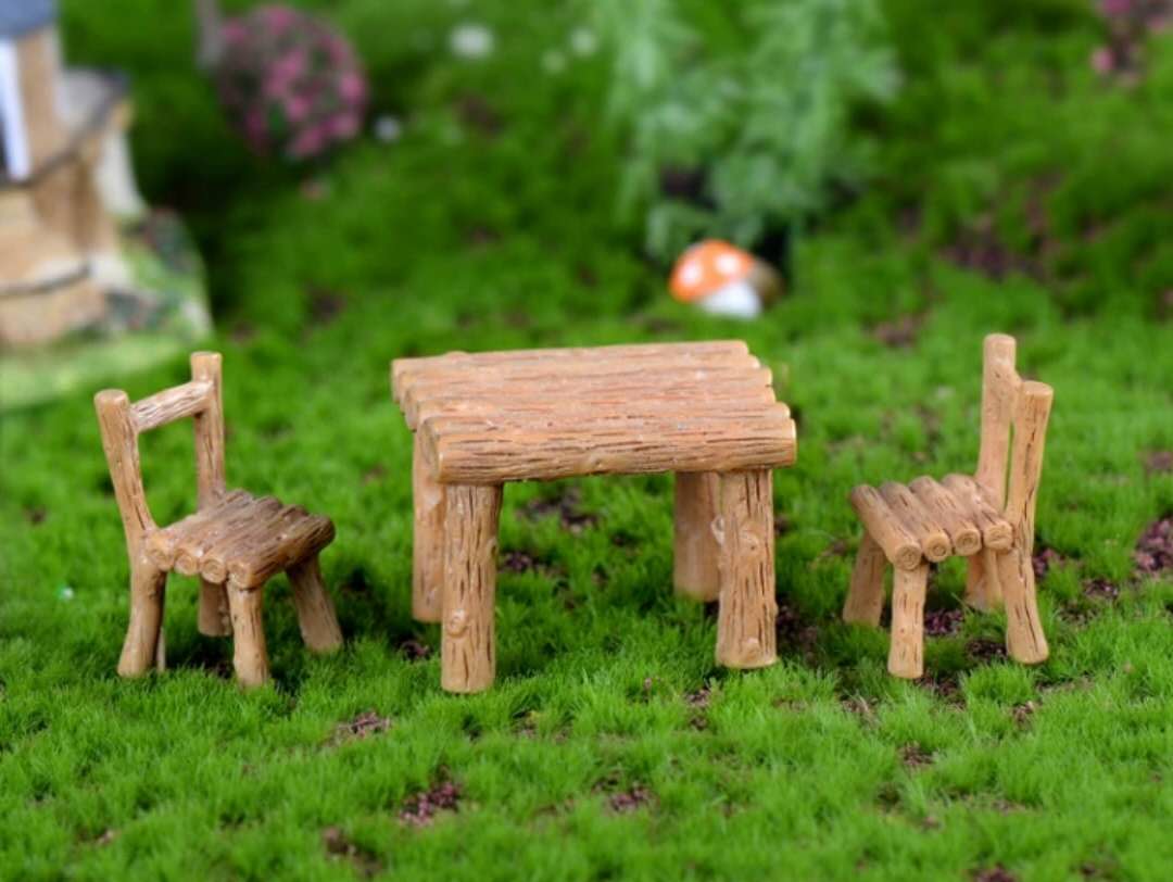 Fairy Garden Accessories Table And Chairs 01 โ No1fairyshop