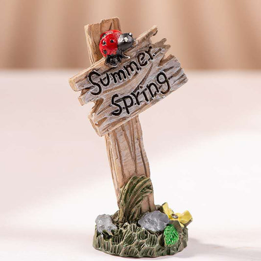 Fairy Garden Accessories Wooden Guideboard Direction Post
