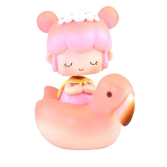 Fairy Garden Figurines Girl On The Flamingo