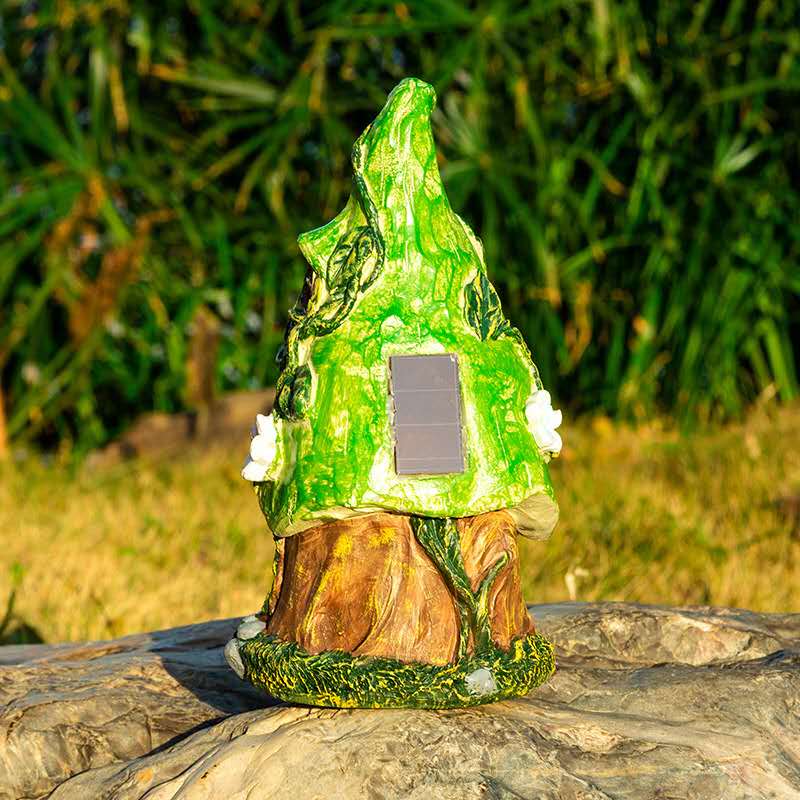 Fairy House Tree House with Solar Lights