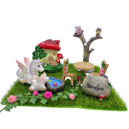 10Pcs Fairy Garden Accessories Set – Miniature Fairy Garden Decoration Kit for Indoor & Outdoor Display