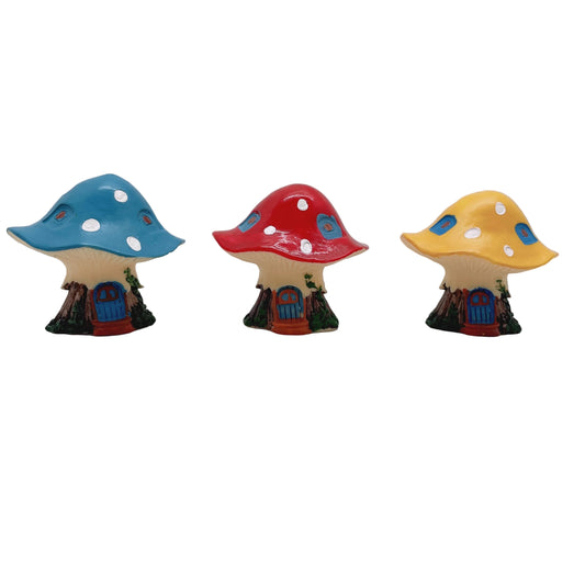 Mushroom House Miniature Fairy House – Resin Decoration for Fairy Gardens