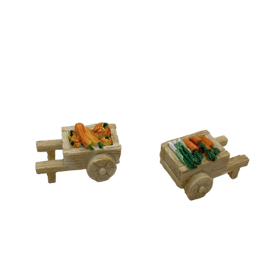 Vegetable Cart Miniature Fairy Garden Accessory – Resin Decoration for Fairy Gardens & Miniature Displays
