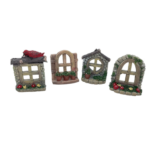 Windows Miniature Fairy Garden Accessory – Resin Decoration for Fairy Gardens & Miniature Displays