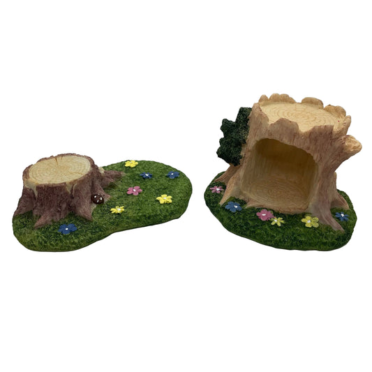 Stump Miniature Fairy Garden Accessory – Resin Decoration for Fairy Gardens & Miniature Displays