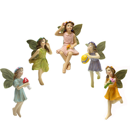 5pcs Fairy Garden Accessories Set – Miniature Fairy Garden Decoration Kit for Indoor & Outdoor Display