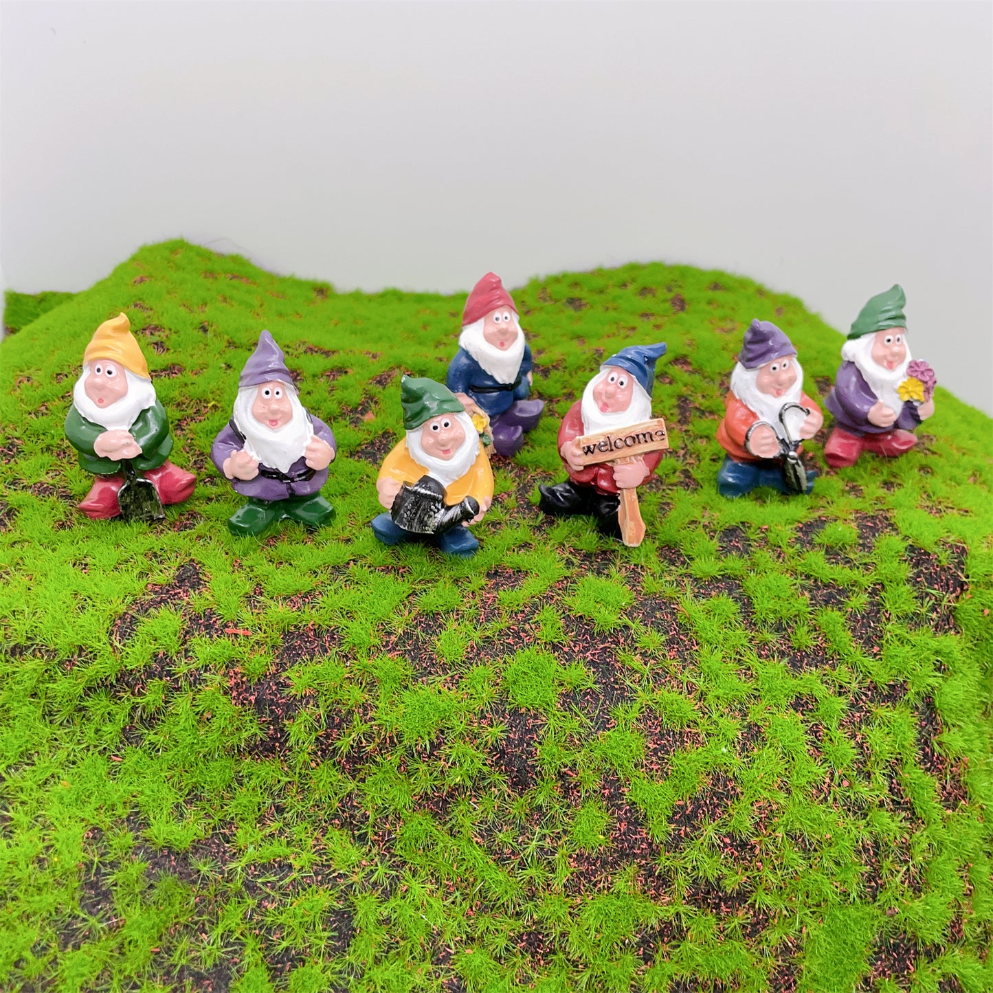 7PCS Fairy Garden Figurines Dwarfs Gnome