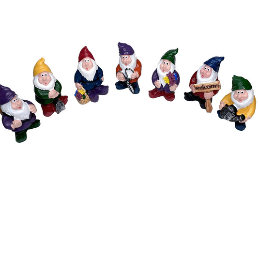 Fairy Garden Figurines Dwarfs Gnome Resin Decoration for Indoor & Outdoor Fairy Gardens