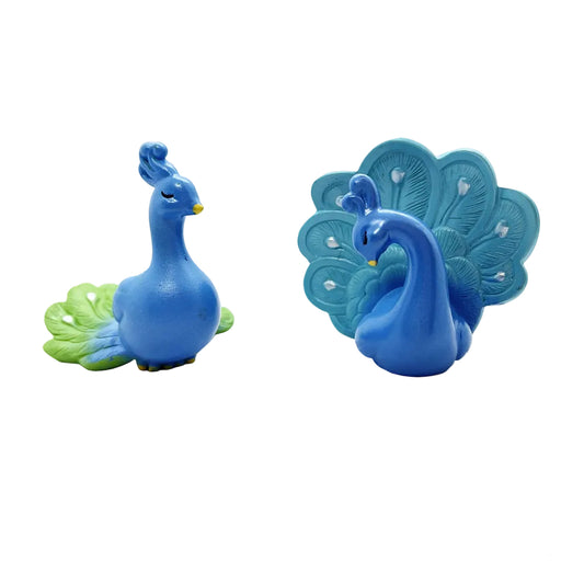 Peacock Miniature Fairy Garden Animal Figurine – Resin Animal Decoration for Fairy Gardens