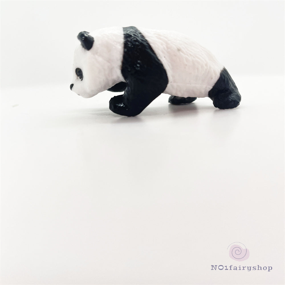 Panda Miniature Fairy Garden Animal Figurine – Resin Animal Decoration for Fairy Gardens