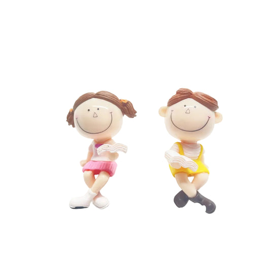Girl And Boy Miniature Fairy Figurine – Decoration for Indoor & Outdoor Fairy Gardens