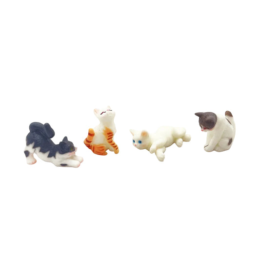 Cat Miniature Fairy Garden Animal Figurine – Resin Animal Decoration for Fairy Gardens