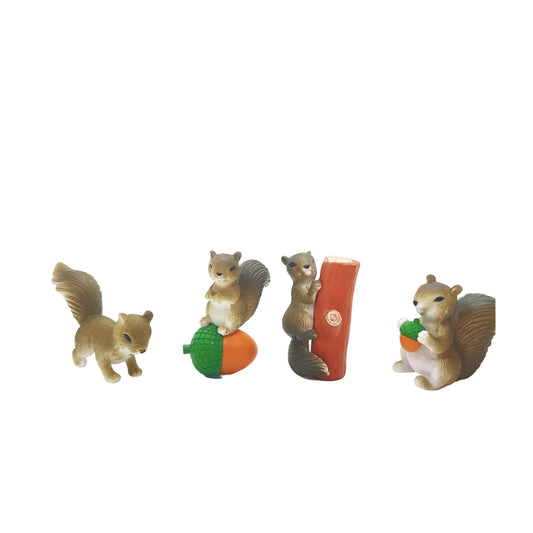 Squirrel Miniature Fairy Garden Animal Figurine – Resin Animal Decoration for Fairy Gardens