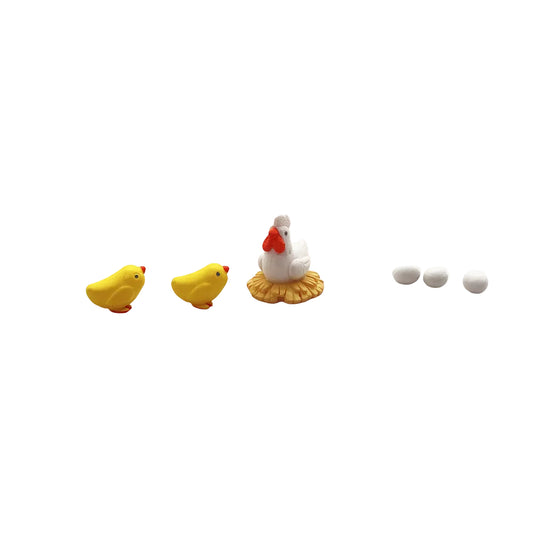 Hen and Cock Miniature Fairy Garden Accessory – Resin Decoration for Fairy Gardens & Miniature Displays