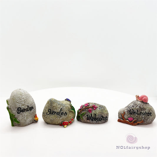 Fairy Garden Accessories Welcome Stones