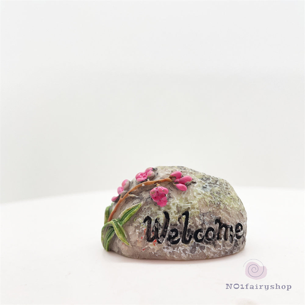 Fairy Garden Accessories Welcome Stones