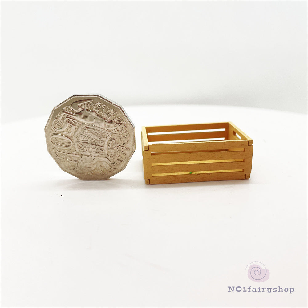 Wooden Basket Miniature Fairy Garden Accessory – Decoration for Fairy Gardens & Miniature Displays