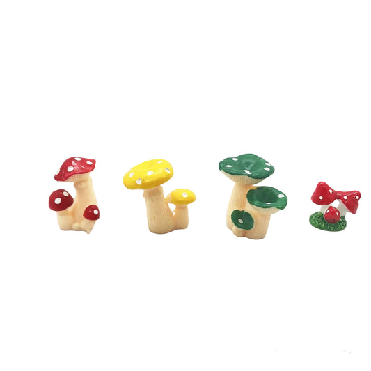 Mushroom Miniature Fairy Garden accessories – Resin Mini Decoration for Fairy Gardens