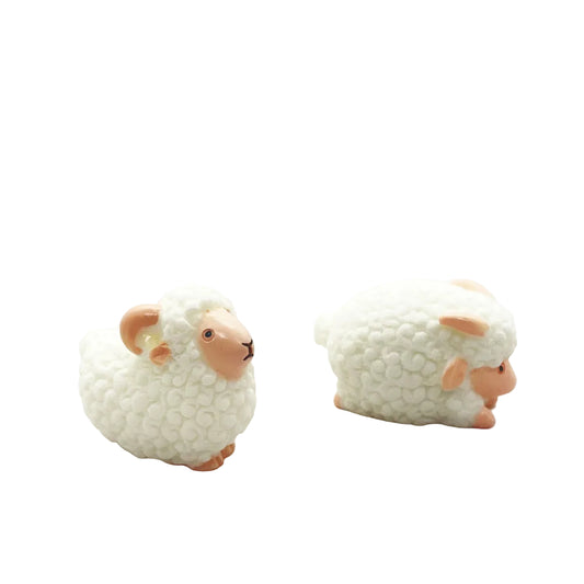 Sheep Miniature Fairy Garden Animal Figurine – Resin Animal Decoration for Fairy Gardens