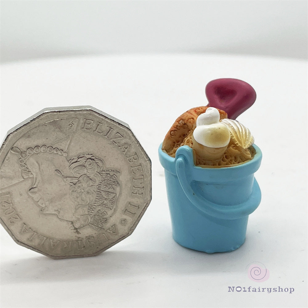 Shell Bucket Miniature Fairy Garden Accessory – Decoration for Fairy Gardens & Miniature Displays