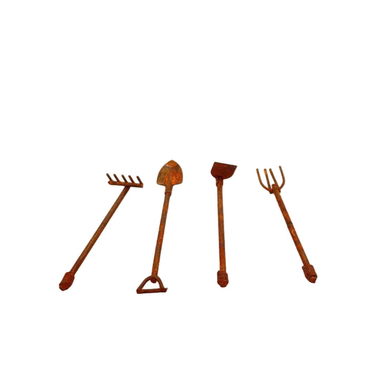 Tools Shovel Spade Rake Miniature Fairy Garden Accessory – Decoration for Fairy Gardens & Miniature Displays