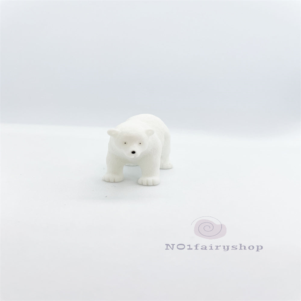 4PCS Fairy Garden Accessories Animals Polar Bears