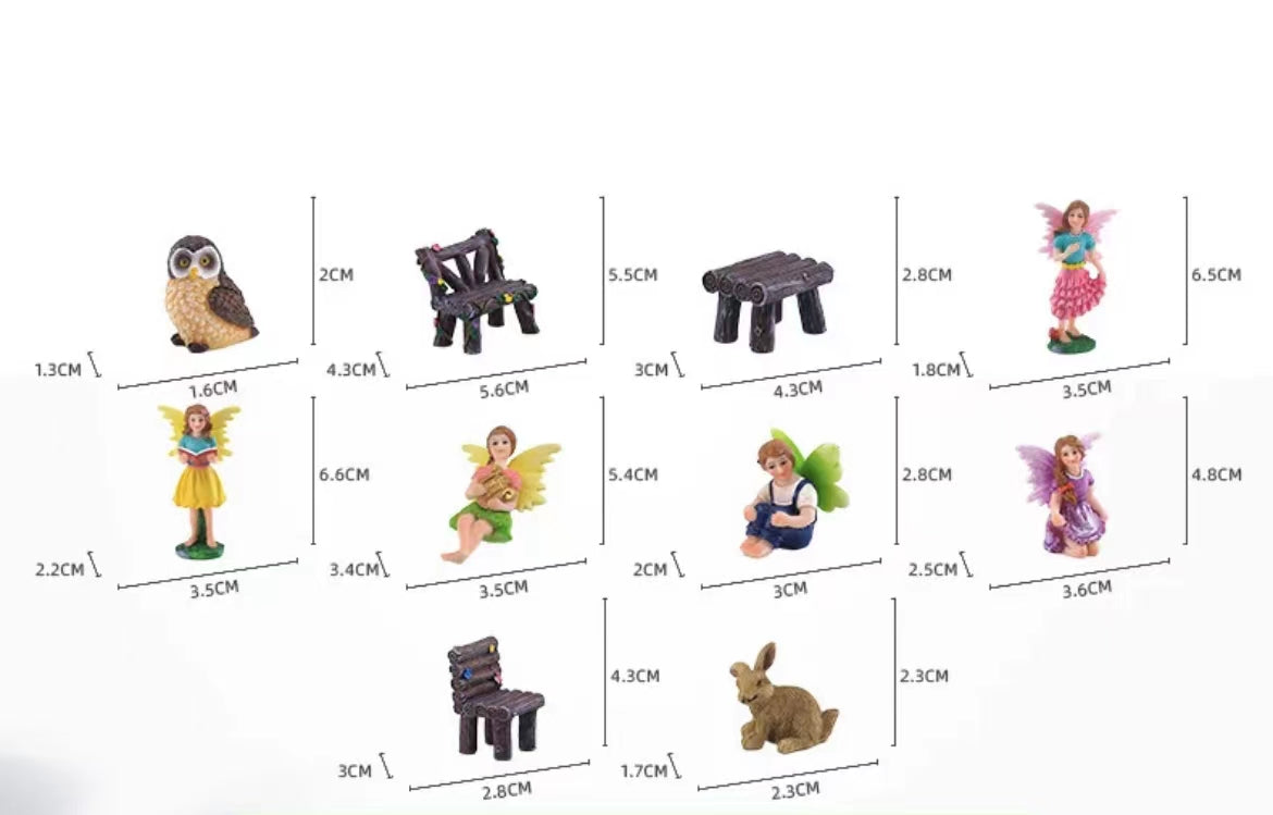 10PCS Fairies Party Fairy Garden Kit