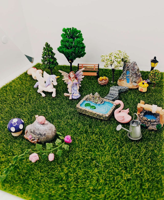 20Pcs Fairy Garden Accessories Set – Miniature Fairy Garden Decoration Kit for Indoor & Outdoor Display