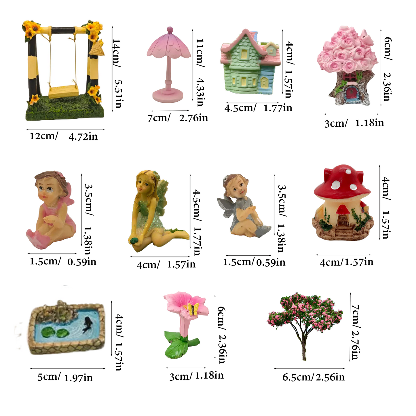 57pcs Fairy Garden kit Miniature Set