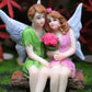 Fairy Garden Figurines Fairies sitting on the chair