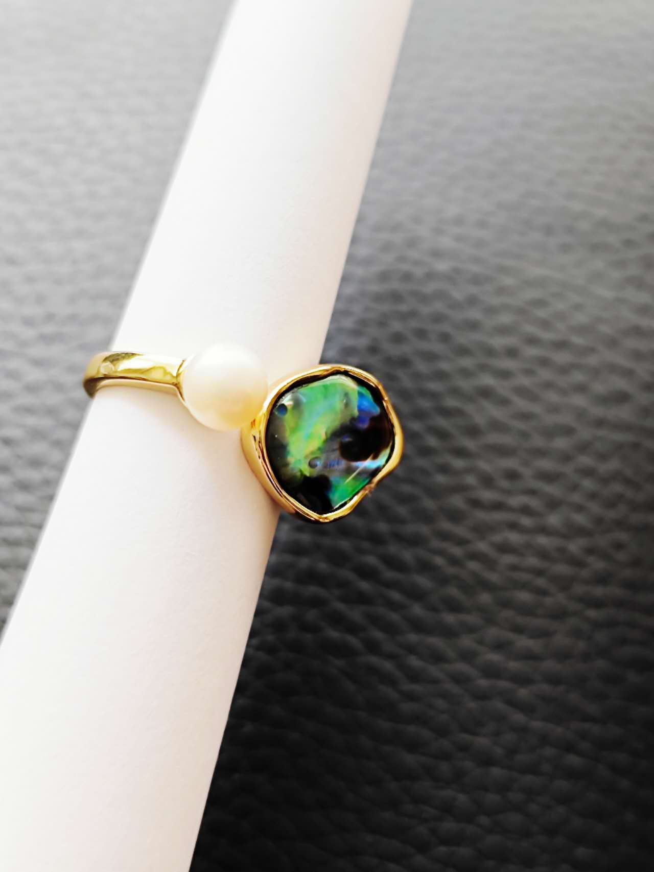 Abalone Shell or Baroque Pearl Ring: A Touch of Oceanic Elegance