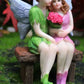 Fairy Garden Figurines Fairies sitting on the chair