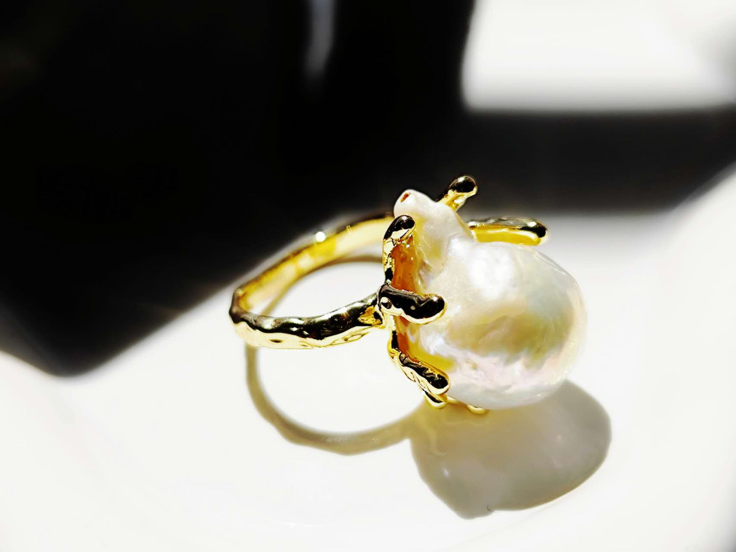 Abalone Shell or Baroque Pearl Ring: A Touch of Oceanic Elegance