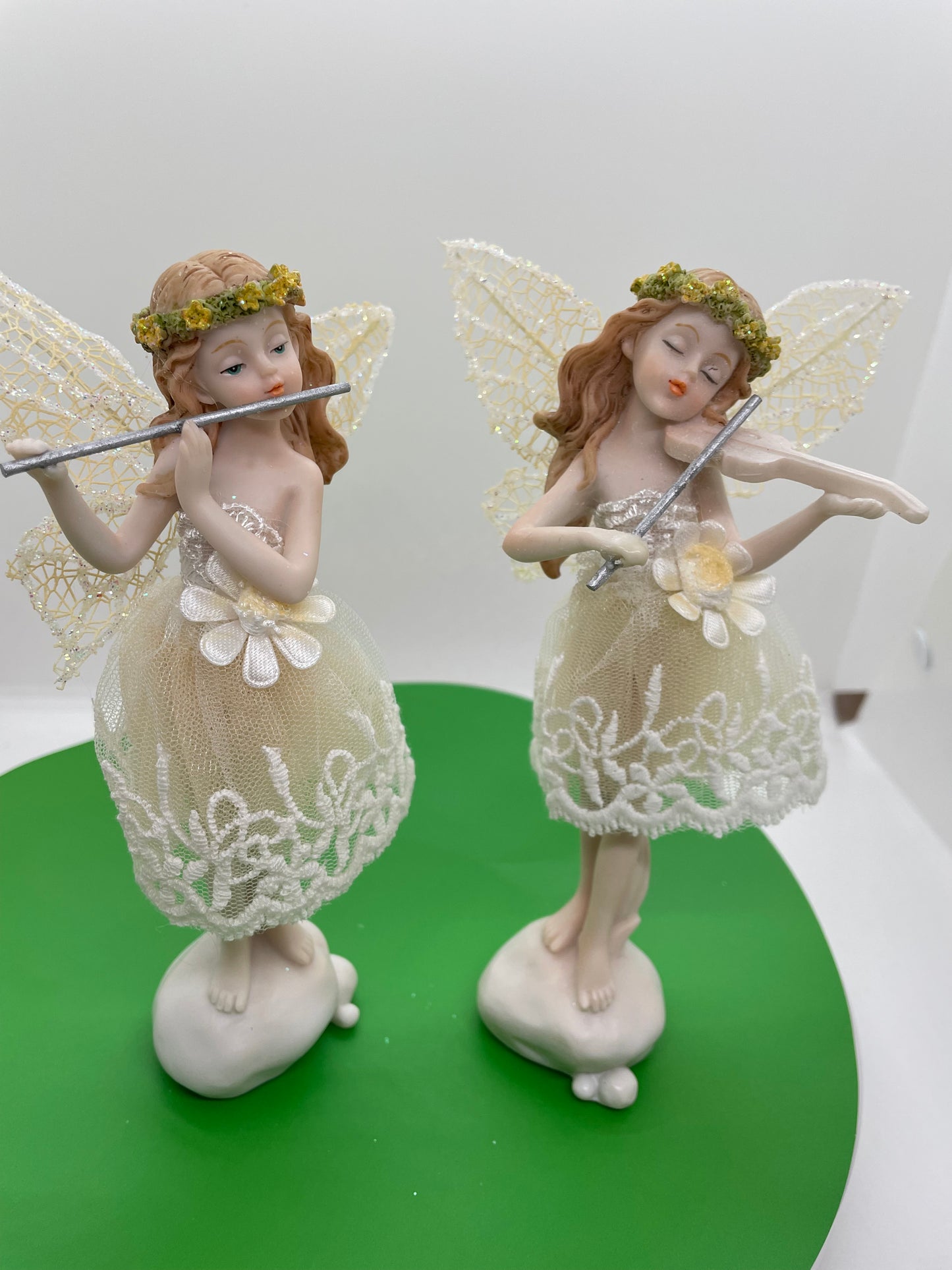 Resin Playing Music Fairies Home Decoration