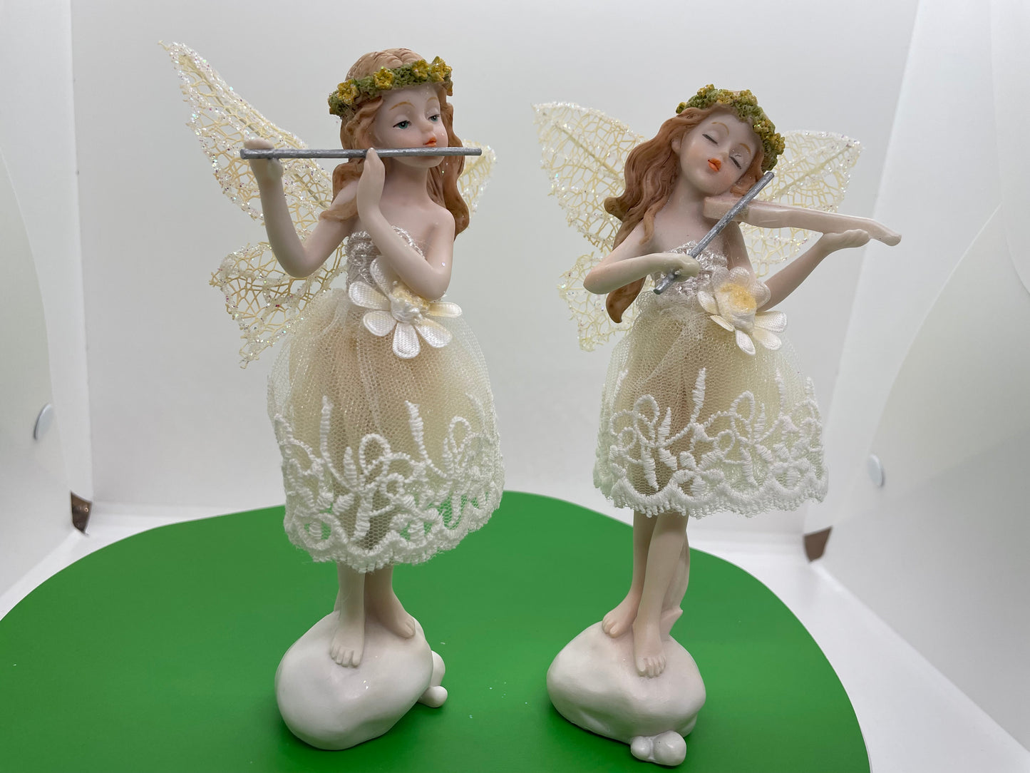 Resin Playing Music Fairies Home Decoration