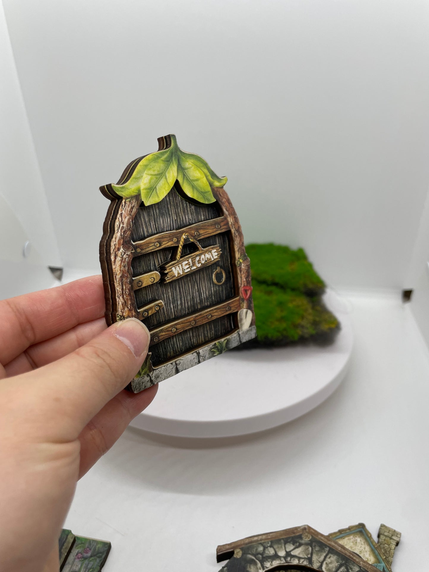 Wooden fairy garden door fairy garden accessories