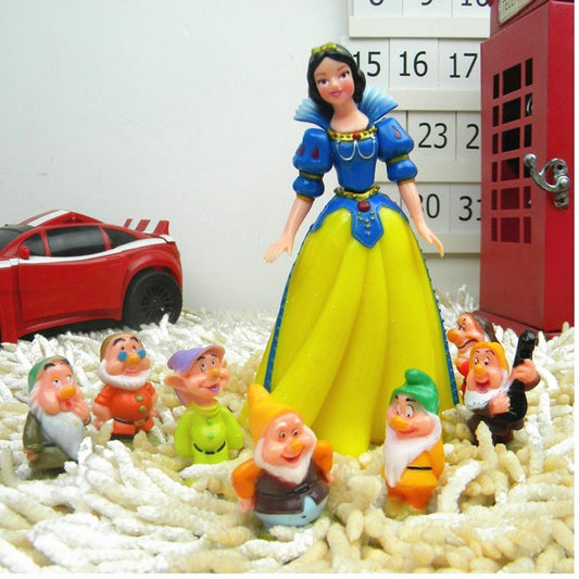 8PCS Fairy Garden Figurines Princess and Dwarfs gnomes