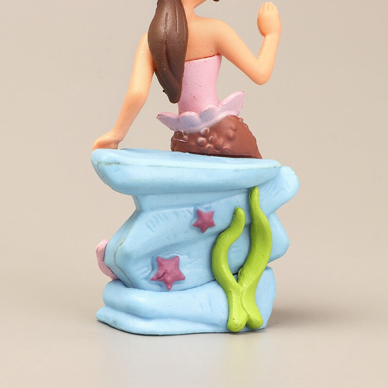 5PCS Fairy Garden Figurines Mermaids cake decoration