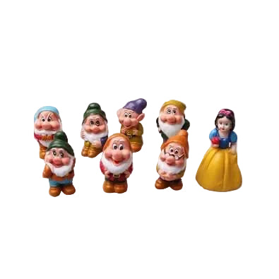 8pcs snow white and dwarf fairy garden figurines Resin Decoration for Indoor & Outdoor Fairy Gardens