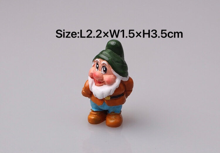 8pcs snow white and dwarf fairy garden figurines cake decorations