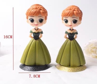 Fairy garden figurines Frozen Elsa and Anna cake decoration