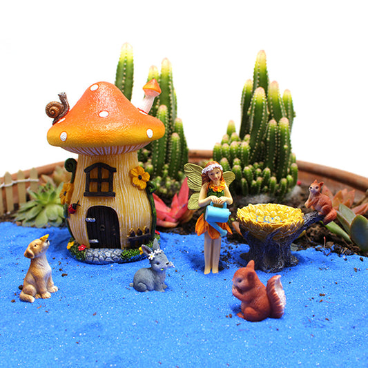 6pcs Fairy Garden Kit fairy with house