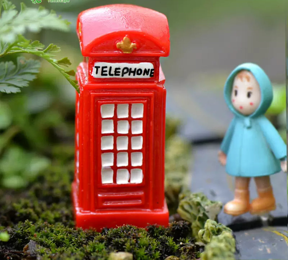 Fairy Garden Accessories Telephone Booth Phone Booth