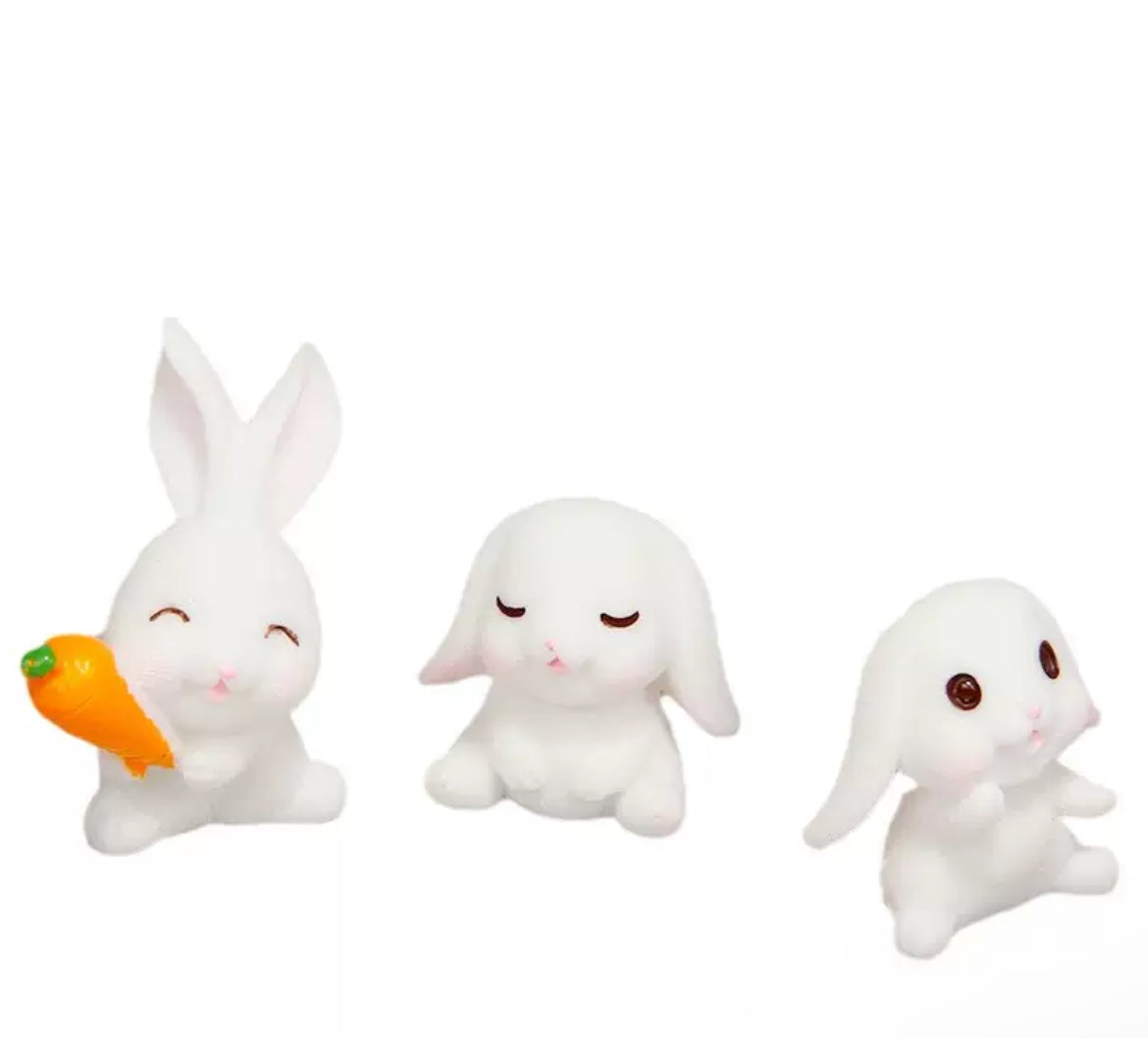 7pcs Fairy Garden Rabbits Kit Bunny Fairy Garden Accessories