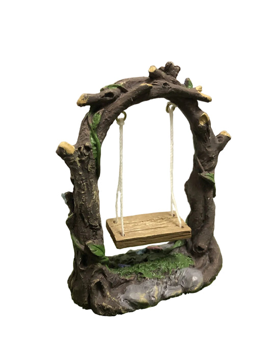 Miniature Fairy Garden Accessory Swing – Resin Decoration for Fairy Gardens & Miniature Displays