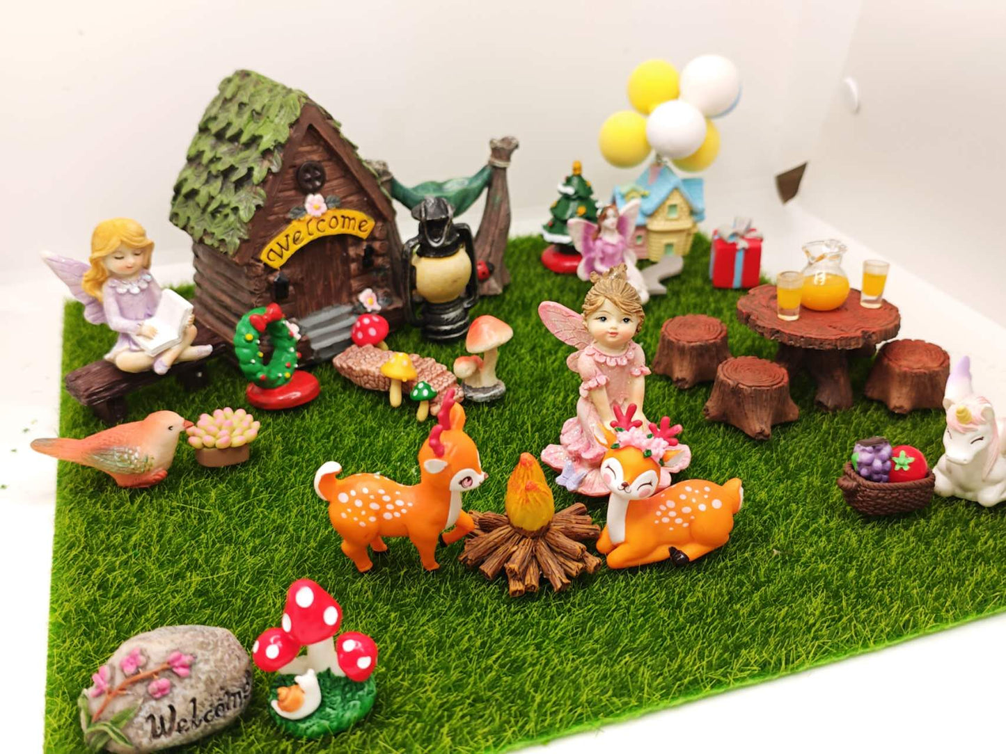 37PCs Christmas Gift Fairy Garden Kits Sets Fairy Garden Accessories